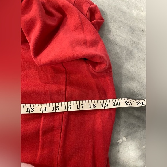 J. Jill Size M Red Pink Long Sleeve Sweatshirt Mini Dress Pockets Crew Neck - Picture 9 of 11